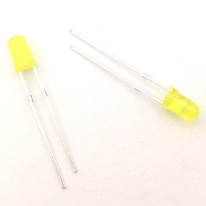 Dioda LED 3mm 1,9-2,1V żółta x 10szt  FV