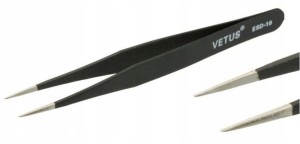 PĘSETA metalowa ESD-10 antystatyczna SMD