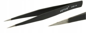 PĘSETA metalowa ESD-16 antystatyczna SMD