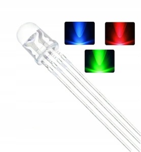 Dioda RGB 5mm wspólna Katoda (4 pin)