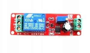 Moduł czasowy opóźniacz timer NE555 Przekaźnik 12V