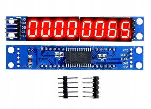 Moduł wyświetlacza 8 cyfr LED 7seg MAX7219