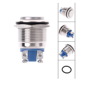 Przycisk chwilowy wandaloodporny fi-16mm 2A/250V wystający
